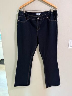 Refuge Denim Low Rise Flare Jeans Dark Wash Size 15 Stretch